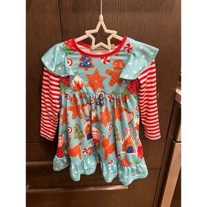 Millie‎ Loves Lily girls' Christmas-themed dress gingerbread girls size 2